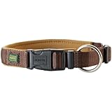 HUNTER NEOPREN VARIO PLUS Halsung, Hundehalsband, Nylon, mit Neopren gepolstert, 35-40/2,0 (S-M), braun/karamell