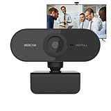 PC-Webcam: Plug and Play, ohne Treiber, hochauflösende Kamera, Design mit klappbarem Ständer, integriertes Mikrofon | Für Video-Chat, Aufnahme, Meetings, Spiele, Streaming, Apps