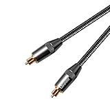 Oluote Optisches Audiokabel, Toslink-Kabel, Aluminiumgehäuse, Vergoldeter Stecker, Digitales Optisches Kabel für Soundbar, Fernseher, PS4, Xbox, Spielekonsole und mehr(5m)