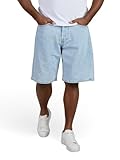 JACK & JONES Jeans Shorts Herren Baggy Fit JJIALEX JJCOOPER Kurze Hosen Bermuda Shorts Sommer Denim Einfarbig, Größe:L, Farbe:Blue Denim (12281041)