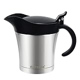 Rorence 470 ml Edelstahl Thermo Sauciere mit Klappdeckel, Doppelt Isoliert Soßenkanne/Saucenkrug/Thermosoße Topf für Abendessen Partys