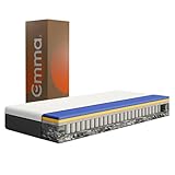 Emma Original Hybrid Matratze 90x200 cm - 25 cm Hoch, Mittelweich H2 – Taschenfederkernmatratze mit Memory Foam & Kaltschaum, 5-Zonen-Unterstützung, Druckentlastend, Atmungsaktiv, Waschbarer Bezug