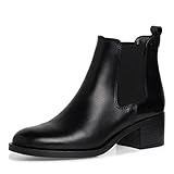 Tamaris Damen Chelsea Boots, Frauen Stiefeletten,TOUCHit-Fußbett,uebergangsschuhe,uebergangsstiefel,Schlupfstiefel,hoch,Boots,Black,39 EU