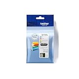 Brother LC-3219XLBK/LC-3219XLC/LC-3219XLM/LC-3219XLY Tintenpatronen, Schwarz/Cyan/Magenta/Gelb, Multipack, sehr hohe Kapazität, beinhaltet 4 x Tintenpatronen, Brother Echtes Zubehör Estándar