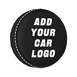 LLLGSH Personalisierte Radabdeckungen – Ersatzradabdeckungen anpassen – Fügen Sie Ihr eigenes Bild/Text hinzu – Wasser- und staubabweisend –Universal Wheels Reifenschutz-14in-15in-16in-17in