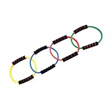 GATHINESS 4 Stück O Förmiges Latex Yoga Brustband Kompakte Fitness Expander Ringe zum Dehnen und Muskelkräftigung Vielseitiges Yoga Zubehör für Rehabilitation und Aerobic