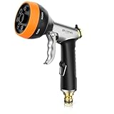 Brandson - Gartenbrause Metall − Handbrause Garten - 7 Sprühbilder - robuster Messingkopf - frostsicher - 3/4 Zoll