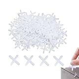 500 Stück Fugenkreuze 3mm,Weiß Fliesenkreuze,Fugenkreuze Terrassenplatten,Abstandhalter Fliesenfugen,Fliesen Abstandshalter,Fugenkreuz Für Genaue Positionierung Für Wand,Bodenfliesen