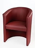 H&S Cocktailsessel Design Farbe Bordeaux Sessel Clubsessel Loungesessel Club Möbel Bürosessel Praxismöbel Kunstleder Neu