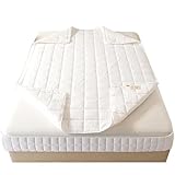 Matratzen Topper 180x200/160x200/120x200/200x200 Matratzenauflage Mit Reißverschluss, Gesteppte Matratzenbezug Mattress Protector Matratzenhülle Matratzenschoner(Weiß,70x160x15cm)