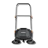 FUXTEC Handkehrmaschine FX-HK65, Kehrgerät für mittlere bis größere Außenbereiche, 650 mm Arbeitsbreite, 20 L Kehrbehälter, Flächenleistung bis ca. 2000 m², ergonomisches Design