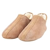 kitz-pichler Lammfell-Hausschuh Aladin für Damen & Herren | Pantoffel aus echtem Lammfell Tabacco, 38