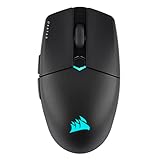 CORSAIR KATAR ELITE WIRELESS Ultraleichte FPS Gaming Maus - 26.000 DPI - Symmetrische Form - Bis zu 110 Stunden Akkulaufzeit - iCUE-Kompatibel - PC, PS5, PS4, Xbox - Schwarz