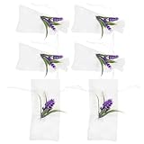 Healeved Leere Lavendelsäckchen 6 Stück Atmungsaktive Baumwoll Beutel 7X15cm mit Kordelzug Aufbewahrungsbeutel für Trockenblumen Schmuck und Gewürze Vielseitige Duftbeutel für Zuhause und