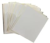 Japanisches Shikishi-Whiteboard-Set, 24,2 x 27,2 cm, goldfarbener Rand, für japanische Kunst oder Kalligraphie, insgesamt 10 Stück