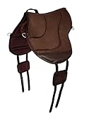 A&M Reitsport Reitpad, Bareback Pad mit Klettkissen, baumloser Sattel 1060, Neu, Farbe:Braun