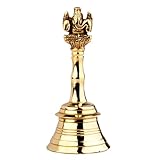 Handglocke Messing handgefertigt Ganesh Glocke Pooja Hochzeit Events Glocke (13 cm)