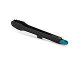 Joseph Joseph Duo Verriegelung Kitchen -Lebensmittelzange zum Kochen, hitzebeständig und mit integriertem Werkzeugruhe, dunkler Opal