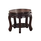 CFY652 Pflanzenständer Bonsai Runder Hockersockel, Teekannenvase Ebenholzboden-Stützornamente(Groß)