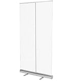 SUSHOP Transparantes Roll Banner, Schutzwand Spuckschutz Trennwand Stellwand Hustenschutz Virenschutz Niesschutz Spuckschutz Rollup Trennwand Hustenschutz Mit Transparenter Folie,60x160cm