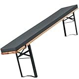 AQIGR Bierbankauflage Gepolstert 180x30 220x25 170x23 cm für Bierzeltgarnitur Waschbar Leinengewebe mit Reißverschluss Sitzkissen Bank für Biertisch & Partyzeltgarnitur(Dunkelgrau,180x30x3cm)