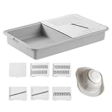 SVCEQZE Gemüs-ehobel, 34.9 X 22.2 Cm Gemüs-eschneider, Gemüs-ereibe, Käsereibe, Julienneschneider, Gurkenhobel, Reibe Für Gemüs-e Apfelreibe Kartoffelschneider, Küchenwerkzeug Universell