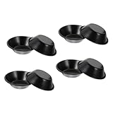 IMIKEYA 8 Stück Teiliges Carbon stahl Backförmchen Antihaftbeschichtete Runde Leichte Eierkuchen Pocket Molds Kompakt und Formstabil für Kuchen Törtchen Quiches