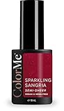 ColorMe Sparkling Sangria Red Gel-Nagellack, semi-permanent, 10 ml, UV/LED, ohne HEMA und 100% vegan, langanhaltend, intensiver Glanz und professionelles Finish