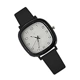 Ziennhu Uhren Für Damen | Quadratische Stilvolle Uhr Für Studenten | Silikonarmband Freizeit Schmuck Accessoires Leicht Ablesbare Armbanduhr Für Date Schule Alltag