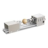 Mini Drehmaschine 96W, 4000–9000 U/min 7-Stufen Tischdrehbank mit Präzisionsfutter, Kompakte Drehbank für Holz, Perlen & Gravur, inkl. 6 Schnitzmesser & Zubehör