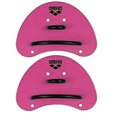 arena Finger Paddle Elite Handpaddel für Schwimmer, Schwimmbad-Trainingszubehör, Schwimmbad-Paddel mit Verstellbaren Riemen, Unbedeckte Handfläche