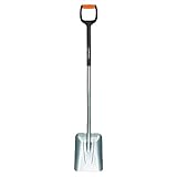 Fiskars Schaufel, Breite: 23 cm, Länge: 130 cm, Qualitätsstahl-Blatt/Glasfaserverstärkter Kunststoff-Stiel, Schwarz/Orange, Xact, 1003688