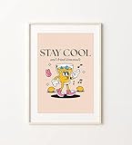 „Stay Cool and Drink Lemonade“ – Pop Art Poster | Retro Wanddeko | Erfrischendes Sommerdesign | Kunstdruck für Küche, Wohnzimmer oder Kinderzimmer (30x40)