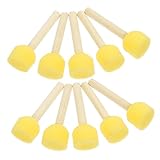 Homoyoyo 20Stücke Schwammpinsel für Hölzerner Griff für Malerei Graffiti und DIY Kunstprojekte Einfach zu Reinigen und Tragbar für und Geburtstagsfeiern