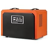 GOPLUS Luftentfeuchter 60 L/Tag, Bautrockner kommerziell, Industrie Trocknungsgerät mit Ablaufschlauch, LED Display & 24H Timer, tragbarer Raumentfeuchter für Fabriken, Lagerhaus & Keller, Orange