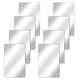 Bewudy 8 Stück Spiegelfolie Selbstklebend, Acryl Fliesenspiegel Selbstklebend Spiegel Zum Kleben Selbstklebende Fliesenspiegel Spiegel Acryl Wandspiegel Selbstklebende Für DIY Wand Deko Badezimmer