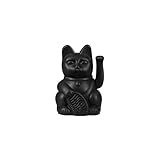 DONKEY Lucky Cat Mini Black - Schwarze Winkekatze, Maneki Neko, 9,8 cm groß