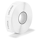 1200 Stück Wasserdicht und Ölbeständig Etiketten Selbstklebend, 25 x 50 mm Blanko Aufkleber Klebeetiketten zum Beschriften Gefrieretiketten mit Perforationslinie für Vorratsdosen Gewürzgläser Flaschen