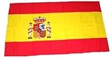 Fahne/Stockflagge Spanien mit Wappen 30 x 45 cm Flagge