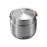 Kustimantu Isolierglas für Lebensmittel – große Öffnung für warme Lebensmittel mit Vakuumisolierung | 1200 ml Thermoflasche aus Edelstahl für Picknick, Büro, Camping, Reise