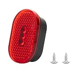 Rastapulz Rücklichter LED Heckkotflügel Lampenschirm Bremsheckleuchte Schutzabdeckung für Pro 2 Mi3 Elektroroller Bremslichter, Einfach zu Verwenden, Langlebig und Feine Verarbeitung