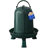 Agrarzone Eco Hühnertränke mit Füßen 8 Liter - robuste Recycling Geflügeltränke - automatischer Wasserspender Hühner & Geflügel - Hühnerstall Zubehör