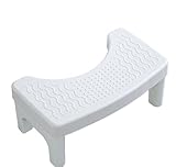Mujiluxe Faltbarer Toilettenhocker, Toilettenhocker verbessert die Körperhaltung, hilft bei Verstopfung, Hämorrhoiden und Reizdarmsyndrom,Weiß