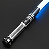 ANASABER Duellierendes Lichtschwert, Motion Control Laserschwert Für Erwachsene, Smooth Swing Lightsaber Mit 10 Tonfonts, RGB 12 Farben Wechselbar, Metallgriff , Für Halloween Cosplay Party, S9…