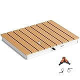 Outsunny Bodendusche Gartendusche mit einstellbar Fußrad Aluminium Aussendusche bis 4 m Fontänenhöhe 70 x 55 cm Saunadusche Holzoptik rutschfeste Wetterfest Outdoor Campingdusche für Pool Sauna