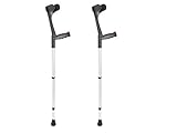 Unterarmgehstützen Krücken 1 Paar (links und rechts) Leichtmetall, schwarz