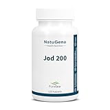 NatuGena Jod 200 μg natürliches und hochwertiges Jod pro Kapsel, nachhaltig geerntetet aus Seetang, 120 Kapseln (120 Tage Packung)