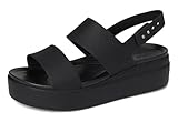 Crocs Herren Brooklyn Low Wedge Sandalen, Black/Black, 39/40 EU