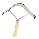 GLEAVI Edelstahl Viehbürste mit Holzgriff Ergonomischer Pferdehaarkamm zur Fellreinigung Rutschfest und Rostfrei für Rinder und Pferde