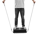 Vibrationsplatte mit Fernbedienung [150 kg Belastbarkeit] – Vibrationsplatte Testsieger für Zuhause, 99 Stufen Ganzkörpertraining, für Fitness, Muskelaufbau & Fettverbrennung (Schwarz)